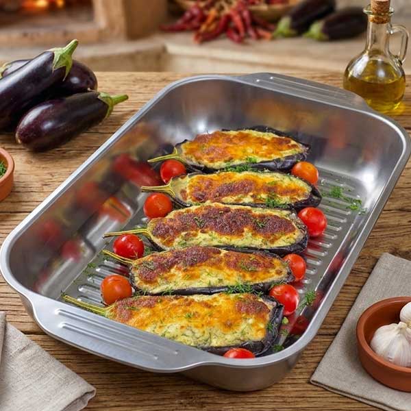 Baked Eggplant with Curd & Mozzarella