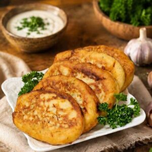 Potato Zrazy with Turkey Ham & Two Cheeses